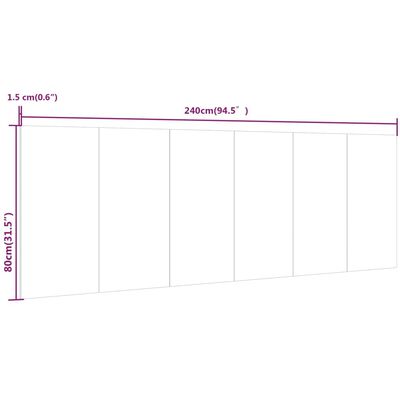 vidaXL Wand-Kopfteil Sonoma-Eiche 240x1,5x80 cm Holzwerkstoff