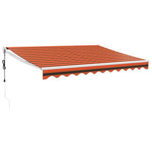 vidaXL Elektrische Markise mit Kurbel Orange und Braun 3x2,5 m