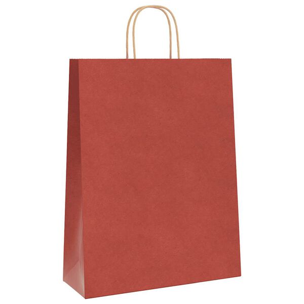 vidaXL Papiertragetaschen 250 Stk. mit Henkeln Rot 32x12x42 cm
