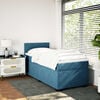 vidaXL Boxspringbett mit Matratze Blau 90x190 cm Samt
