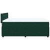 vidaXL Boxspringbett mit Matratze Dunkelgr&uuml;n 140x190 cm Samt