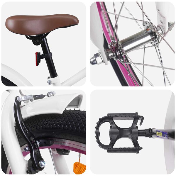 vidaXL Kinderfahrrad 20 Zoll f&uuml;r 6-11 Jahre alt Wei&szlig;