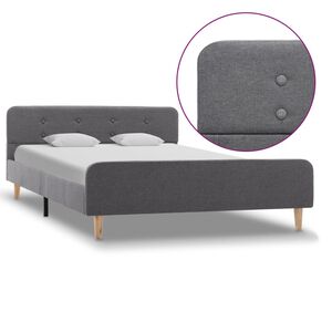 vidaXL Bettgestell Hellgrau Stoff 120x200 cm