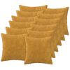 vidaXL Kissenbezug 12 stk. HEERLEN Gelb 40 x 40 cm Mikrofaser Fleece