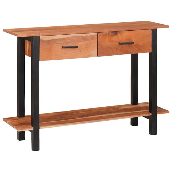 vidaXL Konsolentisch mit Schubladen Braun und Schwarz 110 x 30 x 75 cm