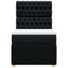 vidaXL Boxspringbett mit Matratze Schwarz 80x200 cm Stoff