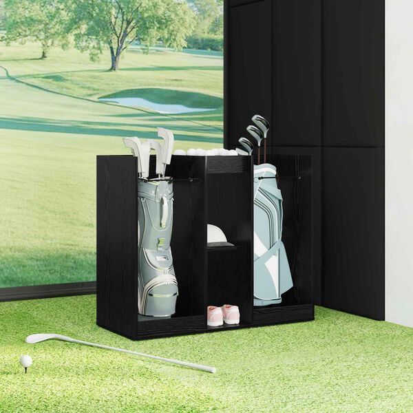 vidaXL Golf Schrank Uni Schwarz Eichen-Optik 102 x 45 x 85,5 cm