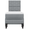 vidaXL Boxspringbett mit Matratze Hellgrau 80 x 200 cm Stoff