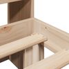 vidaXL Massivholzbett mit Regal ohne Matratze 90x200 cm Kiefer