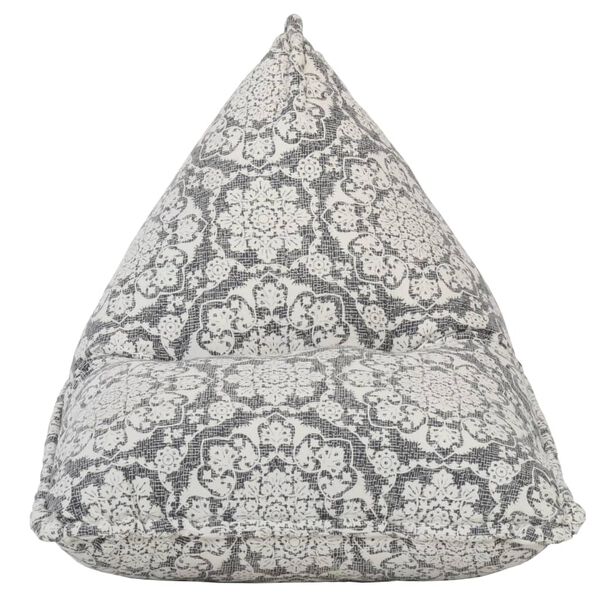 vidaXL Beanbag Hellgrau Stoff Patchwork