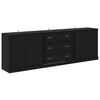 vidaXL Sideboards 3 stk. Schwarze Eiche 210 x 35,5 x 67,5 cm