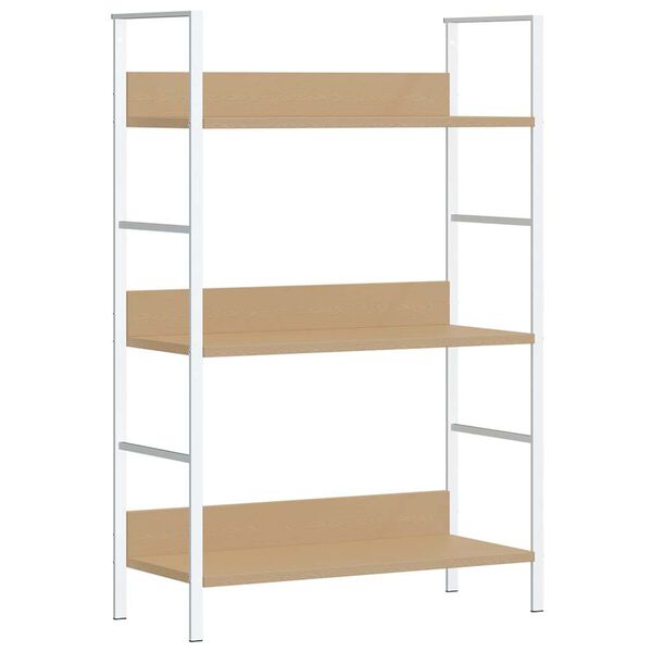 vidaXL B&uuml;cherregal 3 Regalb&ouml;den Eiche 60&times;27,6&times;90,5 cm Holzwerkstoff