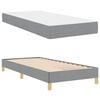 vidaXL Boxspringbett mit Matratze Hellgrau 90 x 200 cm Stoff