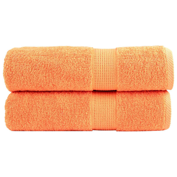 vidaXL Premium Badet&uuml;cher SOLUND 2 Stk. Orange 100x150 cm 600 g/m&sup2;