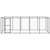 vidaXL Outdoor-Hundezwinger Stahl 12,1 m²