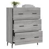 vidaXL Sideboard Grau Sonoma 69,5x34x90 cm Holzwerkstoff