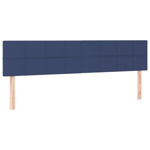 vidaXL Kopfteile 2 Stk. Blau 90x5x78/88 cm Stoff