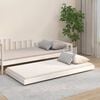 vidaXL Massivholzbett ohne Matratze Wei&szlig; 75x190 cm Kiefernholz