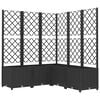 vidaXL Pflanzk&uuml;bel mit Spalier Schwarz 120x120x136 cm PP