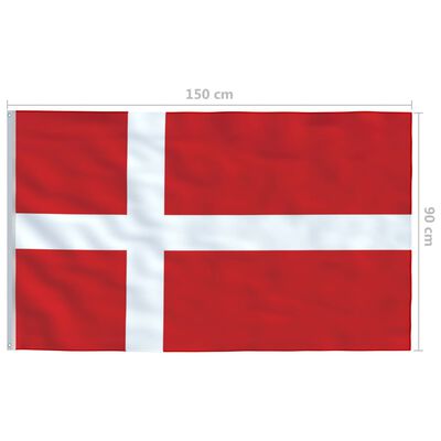 vidaXL Flagge Dänemarks 90 x 150 cm