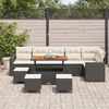 vidaXL Gartensofa-set 10 pcs Schwarz Poly-Rattan