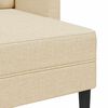 vidaXL 2-Sitzer-Sofa mit Chaiselongue L-Form Creme 125 cm Stoff