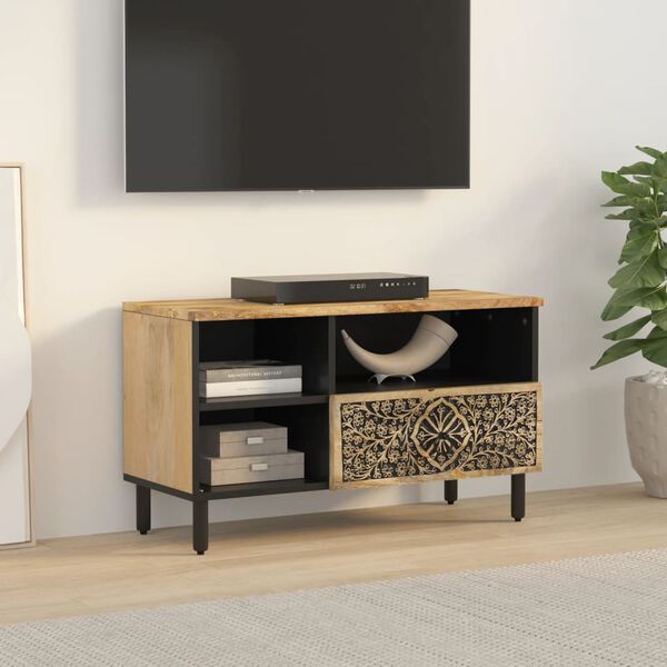 vidaXL TV-Schrank 80x33x46 cm Massivholz Mango