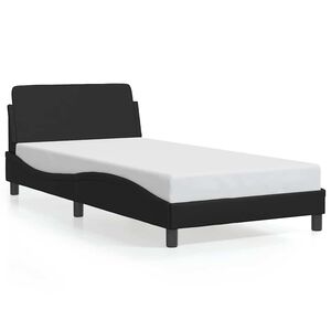 vidaXL Bettgestell "Dover" Schwarz 100x190 cm Kunstleder