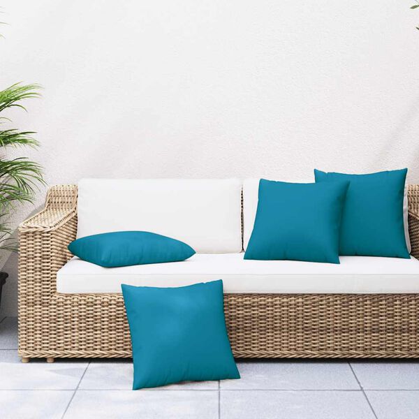 vidaXL Sofakissen 4 Stk. Blau 60x60 cm Stoff