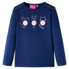 Kinder-Langarmshirt Marineblau 104