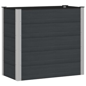 vidaXL Hochbeet Schwarz 100 x 50 x 91 cm WPC und Aluminium