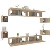 vidaXL 8-tlg. TV-Schrank-Set Sonoma-Eiche Holzwerkstoff