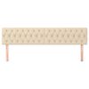 vidaXL Kopfteile Creme 180x7x78/88 cm Stoff