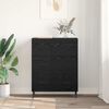 vidaXL Sideboard mit Schubladen Schwarz Eichen-Optik 69,5 x 34 x 90 cm