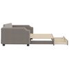 vidaXL Tagesbett Ausziehbar mit Schubladen Taupe 100x200 cm Stoff