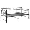 vidaXL Tagesbett Ausziehbar Schwarz Metall 90x200 cm