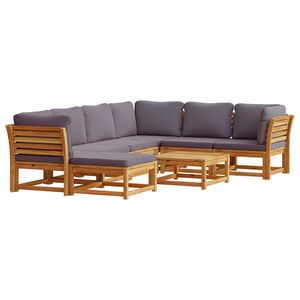 vidaXL 8-tlg. Garten-Lounge-Set mit Kissen Massivholz Akazie