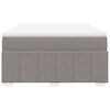 vidaXL Boxspringbett mit Matratze Taupe 160x200 cm Stoff