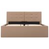 vidaXL Stauraumbett Hydraulisch Cappuccino-Braun Kunstleder 120&times;200 cm