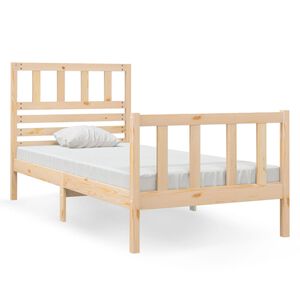 vidaXL Massivholzbett 75x190 cm