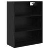 vidaXL Highboard 2 pcs Schwarz Eichen-Optik Holzwerkstoff
