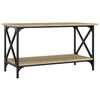 vidaXL Couchtisch Sonoma Eiche 80x45x45 cm Holzwerkstoff und Eisen