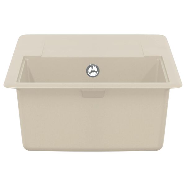 vidaXL Waschbecken Beige 670 x 460 mm 80% Quarz und 20% Harz