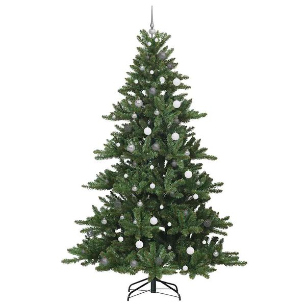 vidaXL K&uuml;nstlicher klappbarer Weihnachtsbaum Gr&uuml;n 240 cm PVC und Stahl