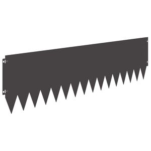 vidaXL Rasenkante 10 stk. 103 x 30 cm Stahl Schwarz