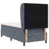 vidaXL Boxspringbett mit Matratze Dunkelgrau 190 x 90 cm Samt