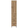 vidaXL Highboard Artisan-Eiche 34,5 x 34 x 180 cm Holzwerkstoff