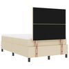 vidaXL Boxspringbett mit Matratze Creme 120 x 200 cm Stoff