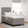 vidaXL Boxspringbett mit Matratze mit LED Taupe 80 x 200 cm Stoff