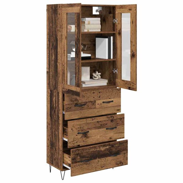 vidaXL Highboard Altholz 69,5 x 34 x 90 cm Holzwerkstoff